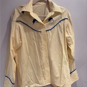 Butter Yellow Blouse with Swordfish Detailing